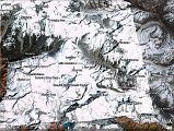 
Here is a Google Earth image of the second part of the Makalu trek from Mumbuk (3500m) down to the Barun Khola (3200m) and up the Barun Valley to Jark Kharka (4210m), Sherson (4660m) with the first views of Makalu, and Makalu Base Camp South (4850m). The trail then turns northwest and climbs the valley on the west side of the Barun Glacier to Makalu Sandy Camp (5300m), and then turns to the west to the East Col 6135m) and West Col (6143m) before descending to Baruntse Base Camp (5450m).
